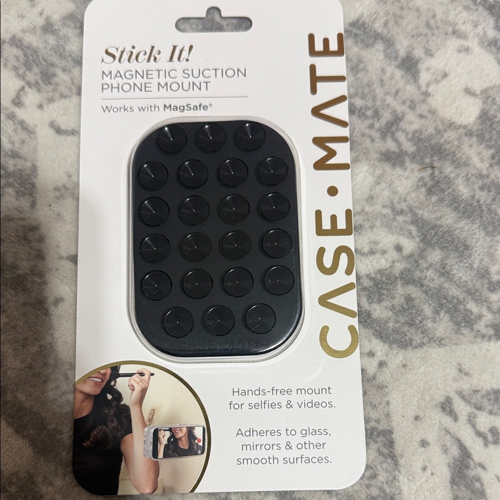 case-mate Stick It! Magnetic Suction Phone Mount - Black